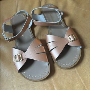 Salt Water Sandals By Hoy Rose Gold Leather sandals 7